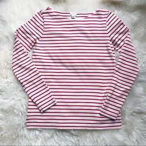 Nautical J Crew Factory Red striped shirt